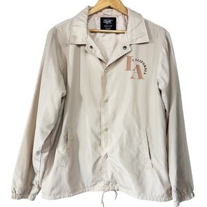 Eighty Eight Brand Windbreaker Tan Jacket Mens Adult Size M LA California